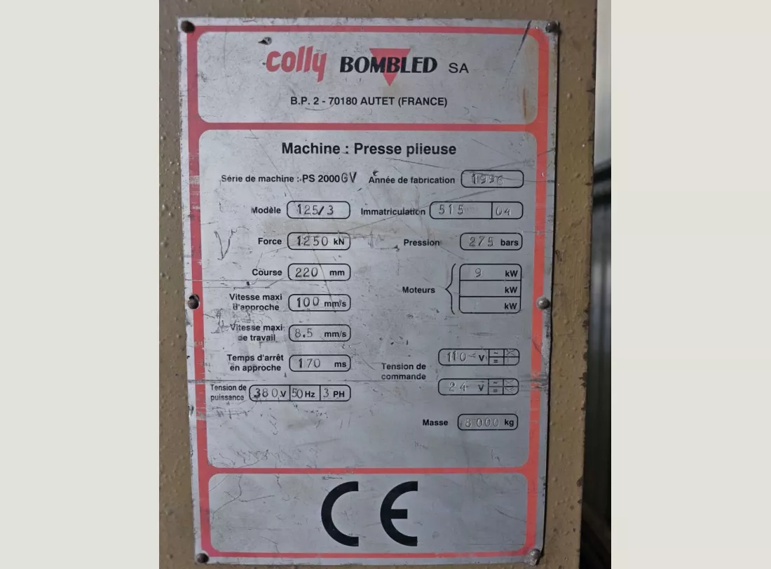 Press Brake COLLY 3000 x 125T 7