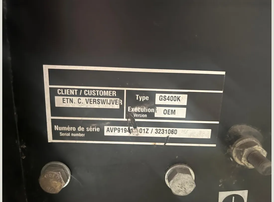 Generator set 400KVA 9