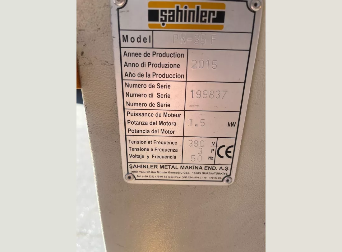 Bending Machine SAHINLER PK35F 6