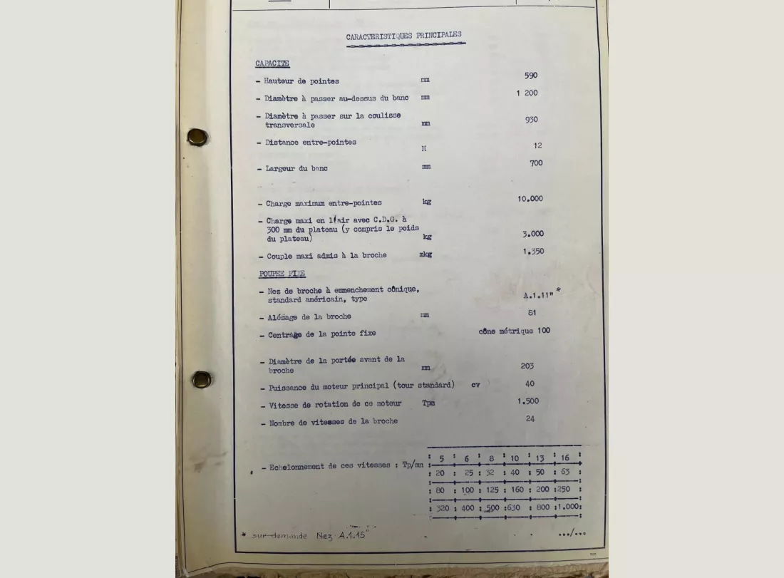 Lathe ERNAULT SOMUA SE1200 12