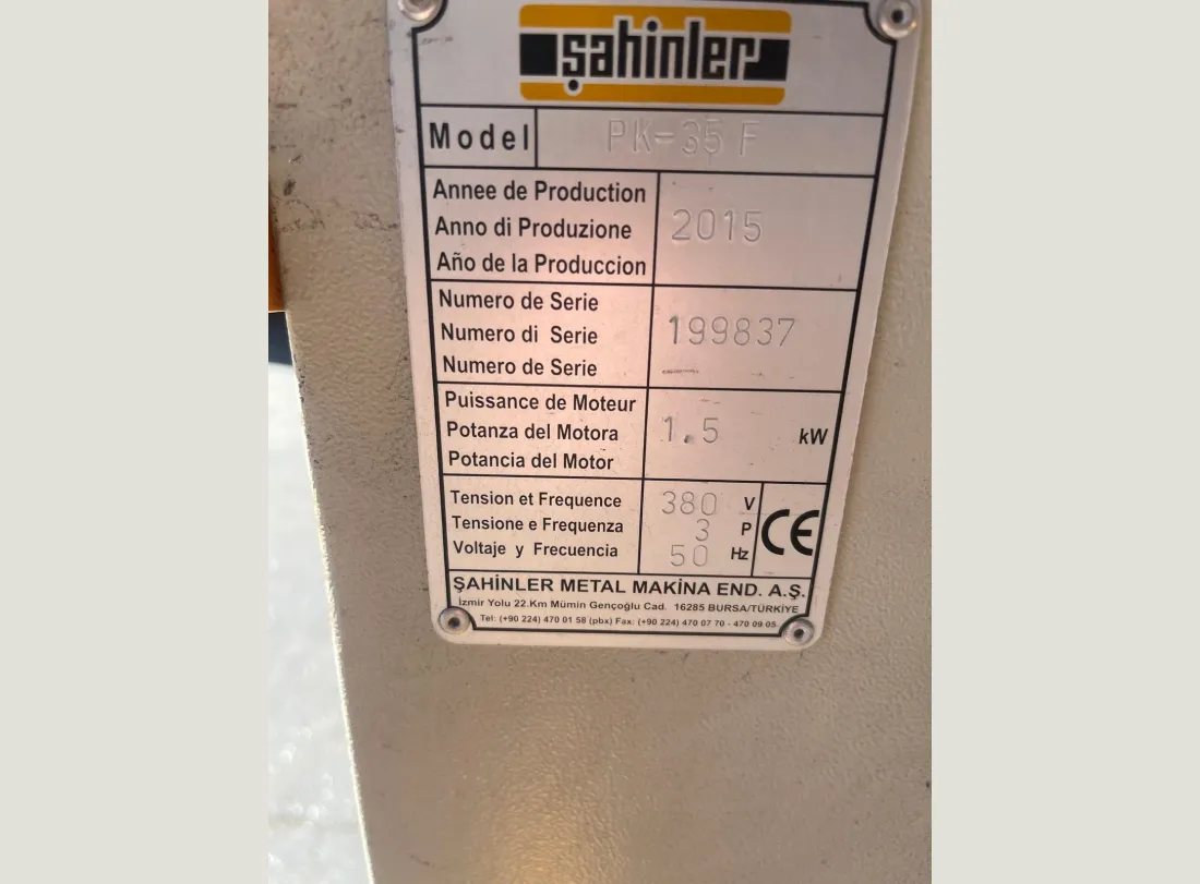 Bending Machine SAHINLER PK35F 6