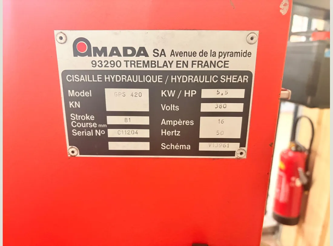 Shears AMADA GPS 420 5